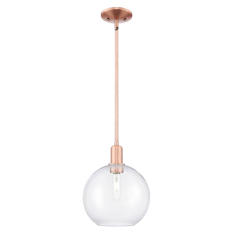 Innovations Lighting Endless Possibilities Arcadia - Athens - 1 Light 10" Stem Hung Mini Pendant - Clear/Antique Copper