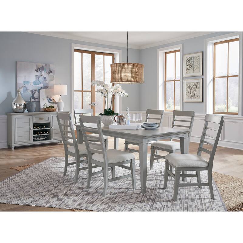 Magnussen Home Charleston Harbor Gray Upholstered Side Chair Two Pack - 18.75''W x 22.75''D x 40''H