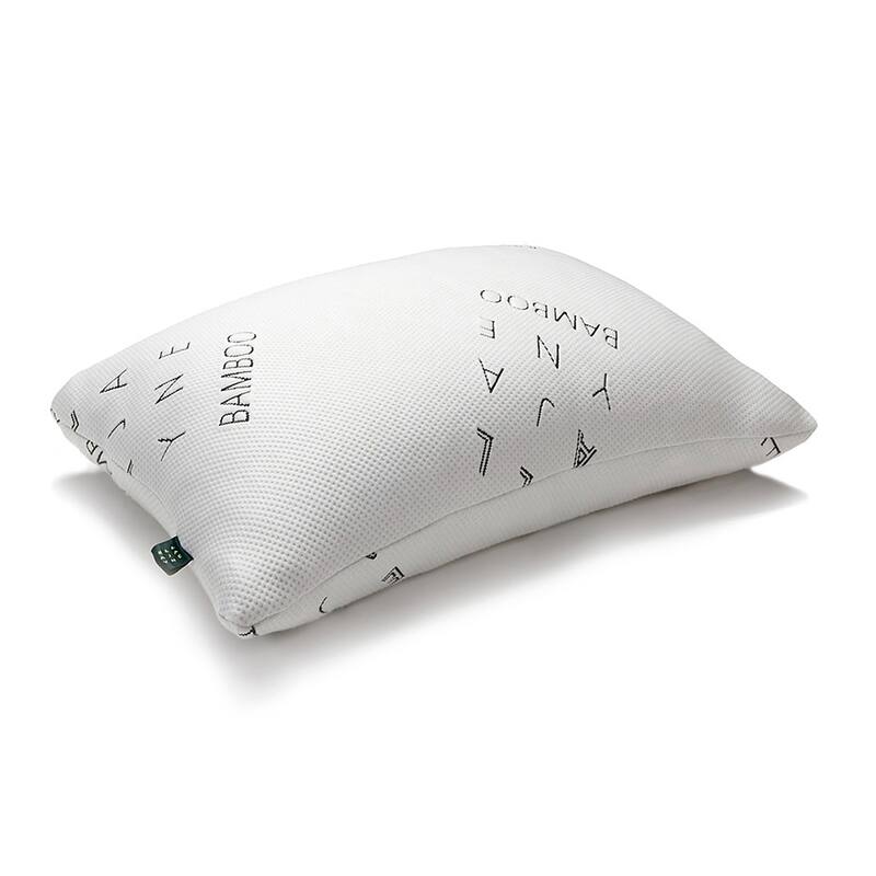 Bamboo Shredded Memory Foam Pillow, Adjustable Density, with Extra Fill and Carry Pouch - White - Single