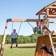 preview thumbnail 11 of 39, Backyard Discovery Endeavor Cedar Wood Swing Set, Slide, Play Deck