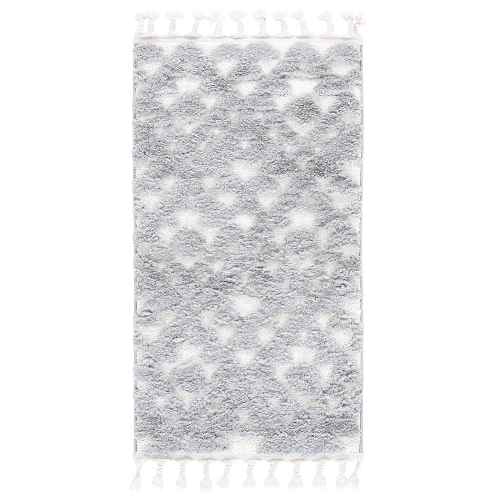 SAFAVIEH Moroccan Tassel Shag Delores 2-inch Thick Rug