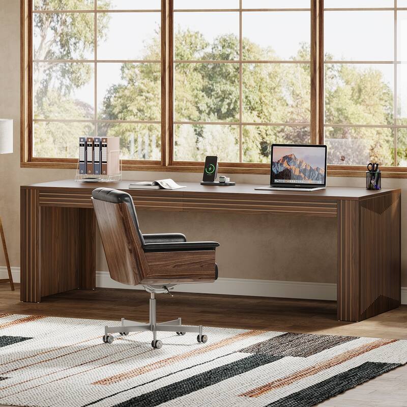 79 Inch Extra Long Desk, Two Person Desk, Double Computer for Home Office