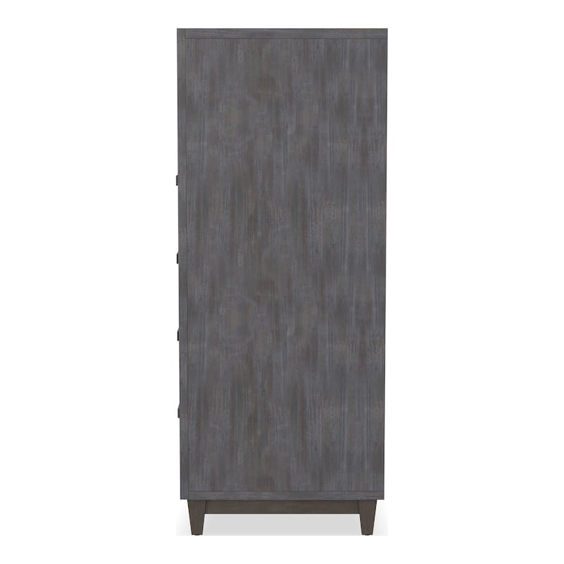 Furniture of America Faye Modern Charcoal Brown Rubberwood 5-Drawer Chest