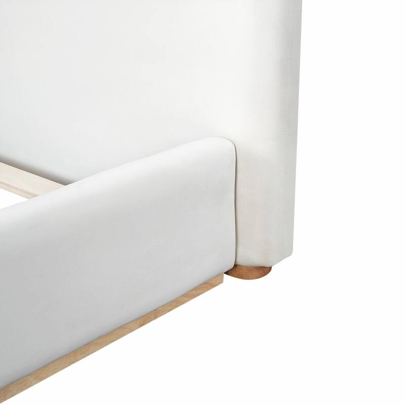 Elegant Upholstered Bed with Solid Wood Frame - Unlock a New Level of Comfort