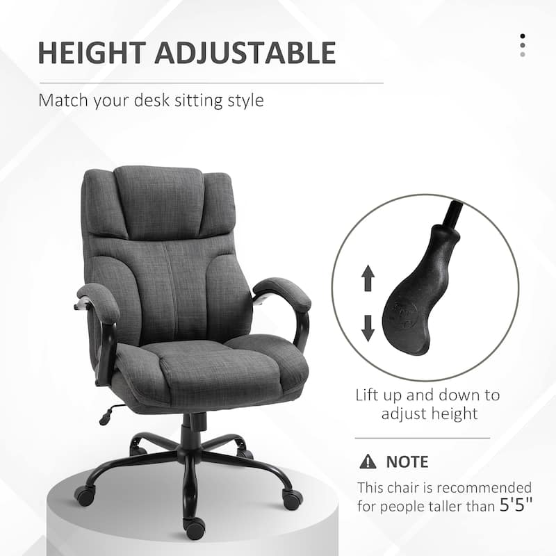 Ergonomic Office Chair with Wide Seat Adjustable Height
