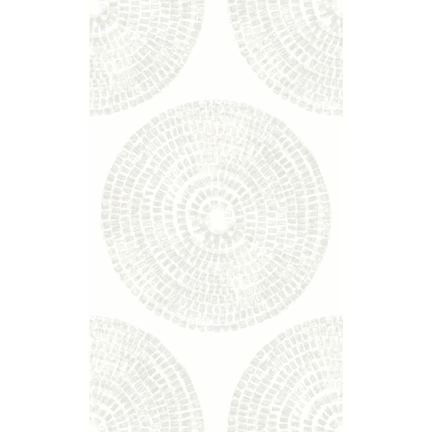Nikki Chu Grey & White Medali Peel and Stick Wallpaper