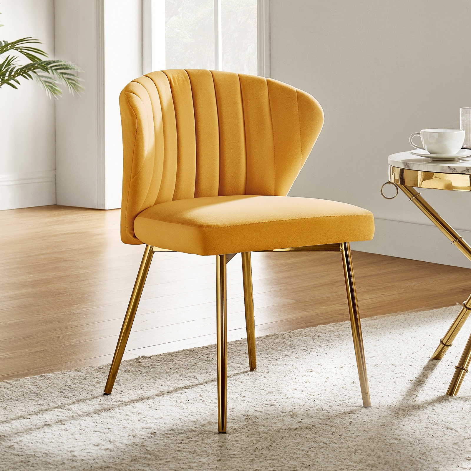 Luna velvet online side chair