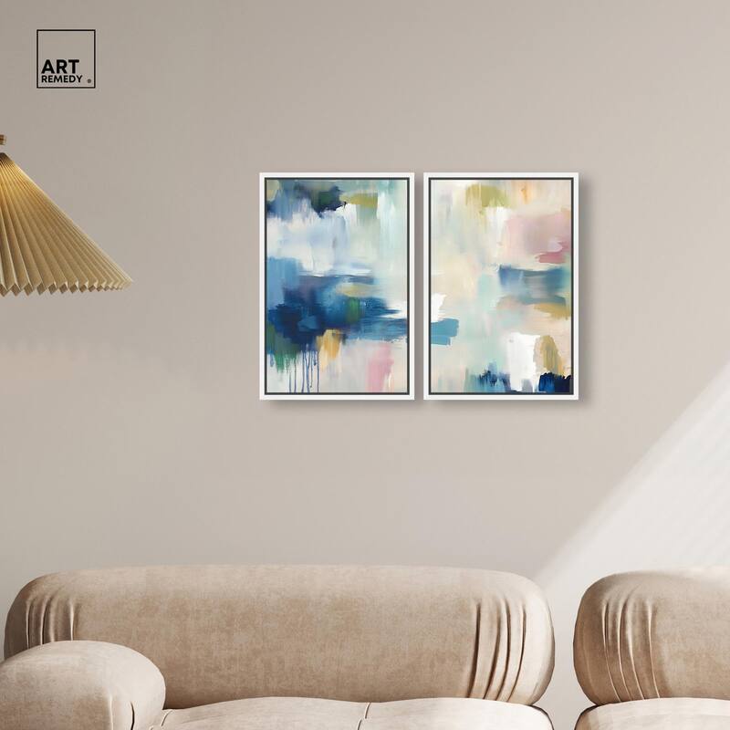 Pale Periwinkle I Canvas Set of 2 by Art Remedy