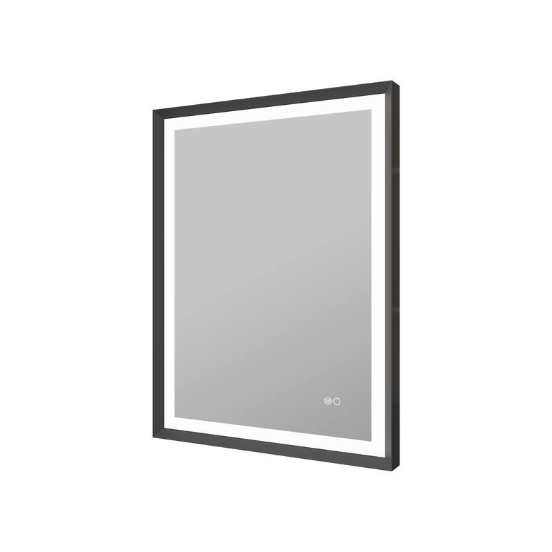 Wall Mounted Back Light Bathroom Framed LED Mirror Anti- Fog With Dimmable Light Touch Sensor And Memory Function