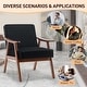 preview thumbnail 77 of 83, Homy Casa Mid-Century Modern Accent Chair, Solid Wood Frame, Extra-Thick Backrest, Wingback Lounge Chair Indoor