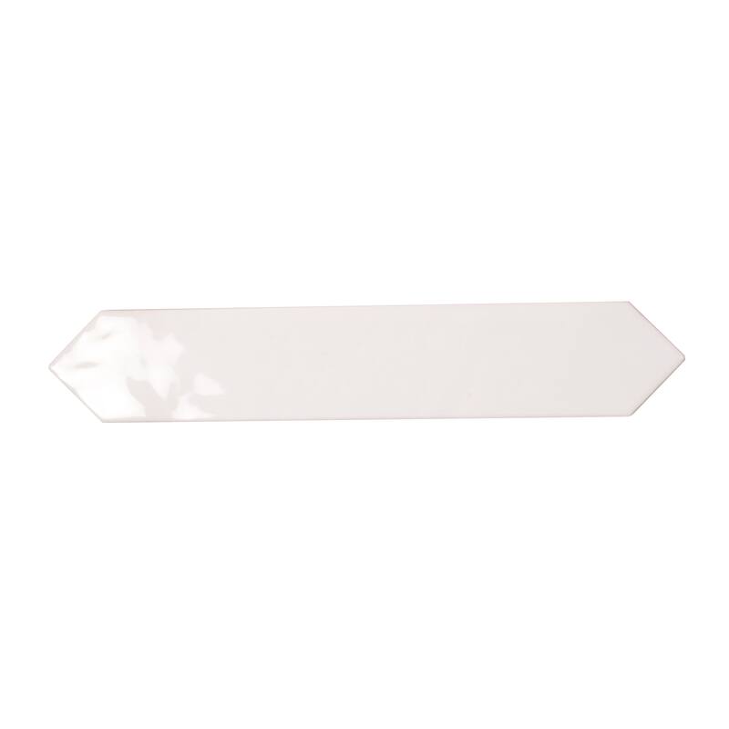 Apollo tile 2" x 10" Festa Glossy Cotton White Ceramic Tile (2.37 sq ft/case) - 23 Pack