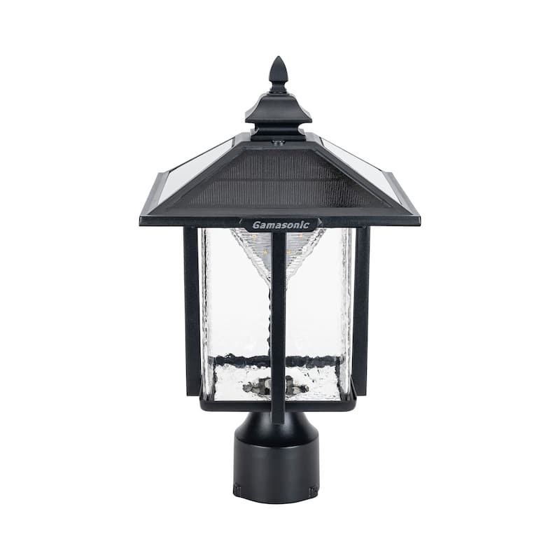 Casita Black Dusk to Dawn Solar 3' Fitter Post Light and Pier Mount