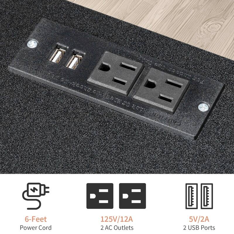 4-Drawer Nightstand Dresser with USB