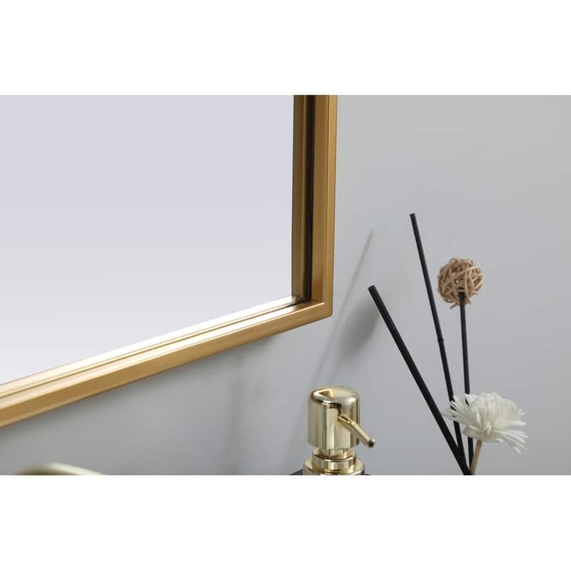 Indigo Home Metal Frame Arch Mirror 24x36 Inch