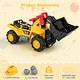 preview thumbnail 3 of 8, Costway Kids Ride on Excavator with Realistic Sound Effects Big Bucket