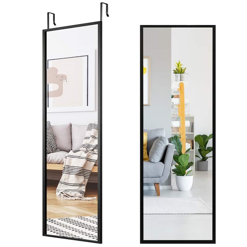 Costway Door Wall Mounted Mirror Full Length Hanging Mirror Bedroom - See Details