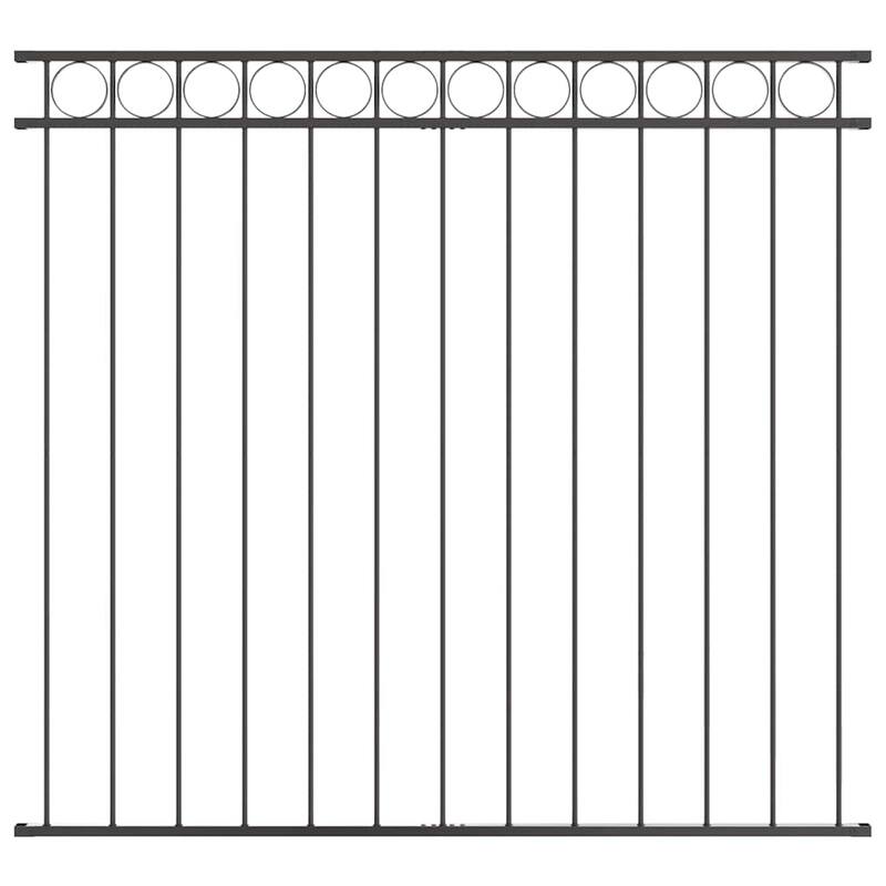 vidaXL Garden Fence Gray Steel