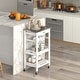 preview thumbnail 2 of 8, Costway Compact Kitchen Island Cart Rolling Service Trolley with