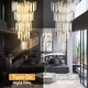 preview thumbnail 35 of 35, KAYLA 28-Lights Crystal Staircase Chandelier, Indoor Pendant Light, 118'' Modern High Ceiling Light, Height Adjustable