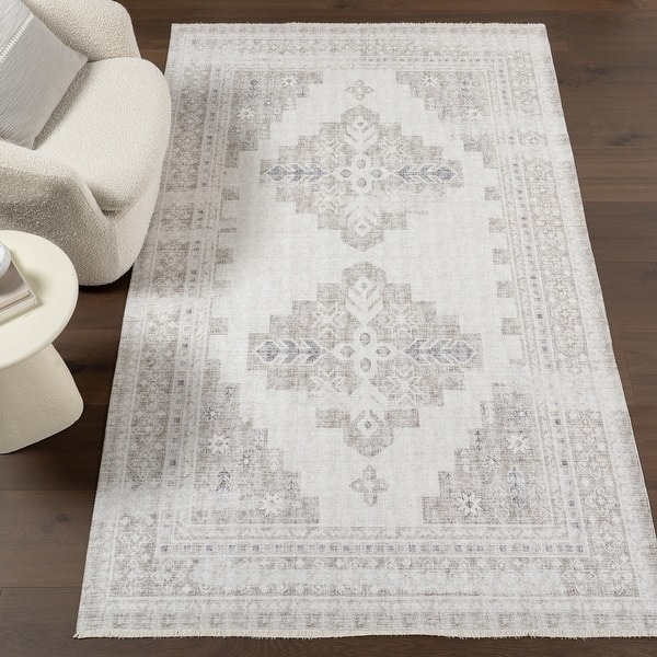 slide 2 of 10, Nuloom Alexia SpinClean Traditional Machine Washable Area Rug 2' 6" x 8' - Runner