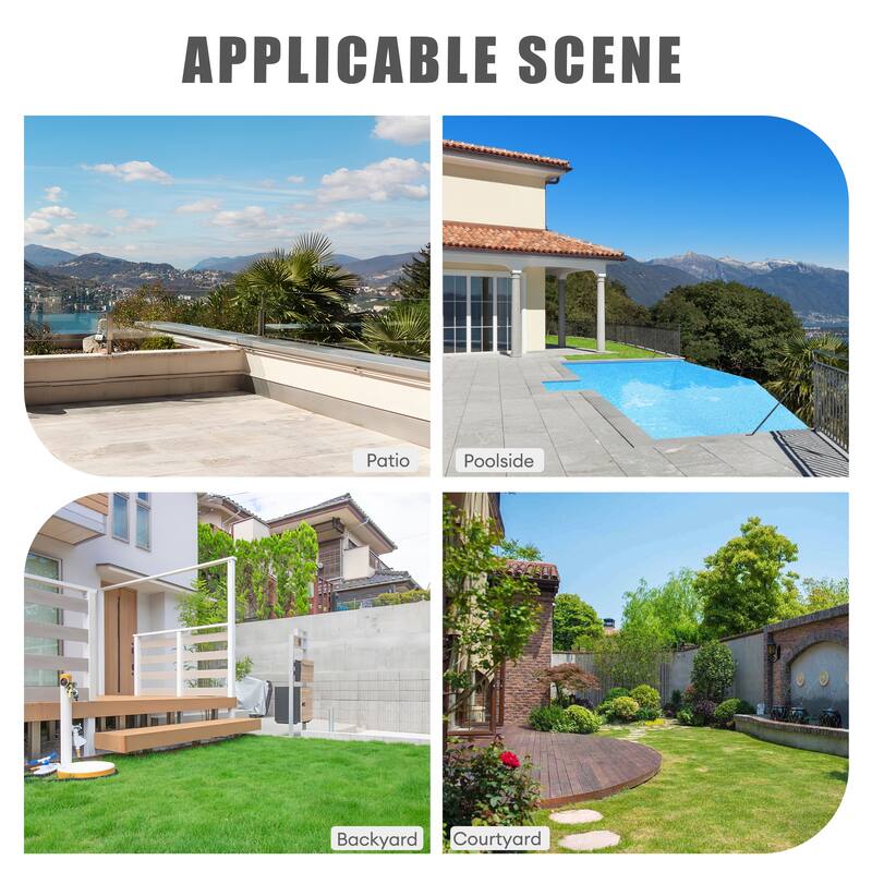 OVIOS 4-piece Loveseat Patio Furniture Outdoor Wicker Set With Glass-Top Table