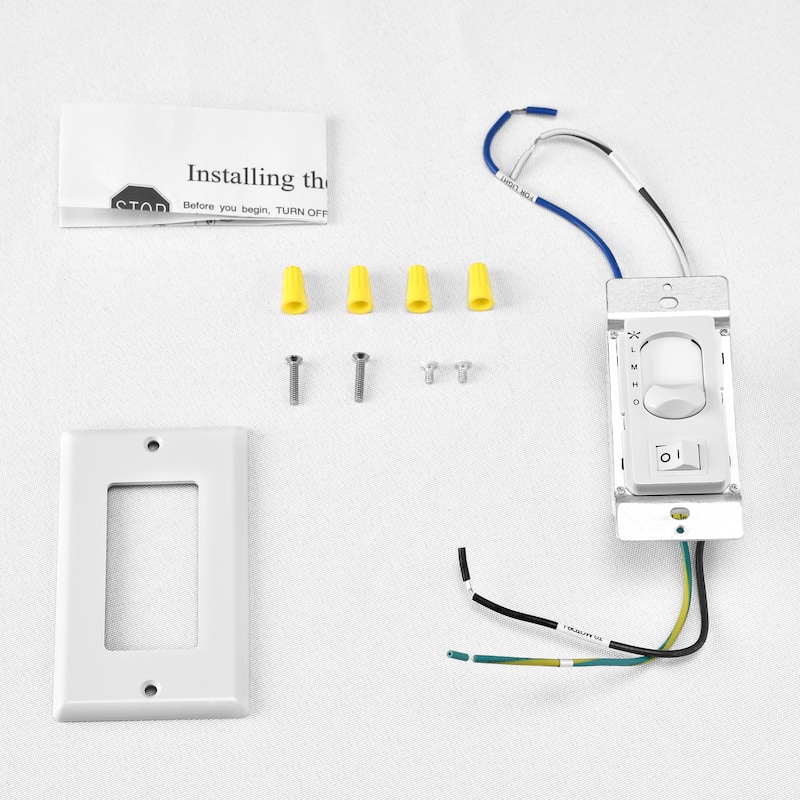 CARRO HOME Pyatt Switch, 2 in 1 Fan Speed Control and Light On/Off Switch(Capable of controlling AC ceiling fans) - N/A