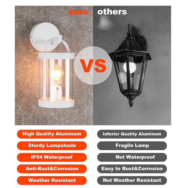 Wall Light Outdoor Lantern E26 Bulb (Not Include)