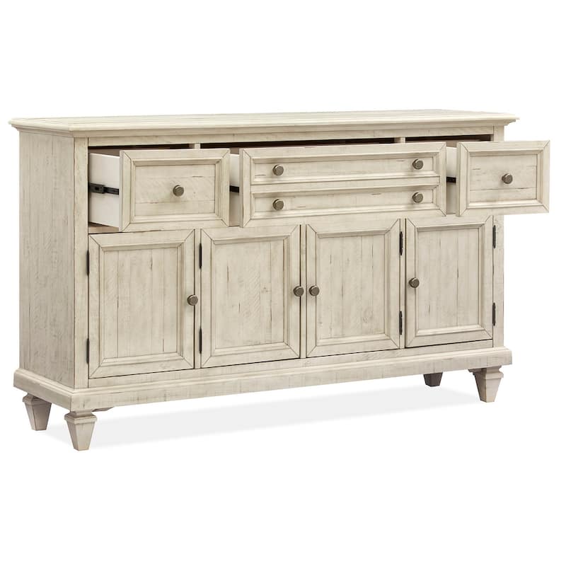 Magnussen Home Newport Alabaster Buffet - 64''W x 18''D x 38''H