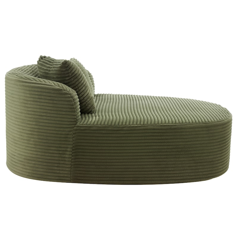 Roomfitters Modern Chaise Lounge Sofa Bed, 51.6-Inch Compression Couch with 2 Supportive Pillows for Living Room