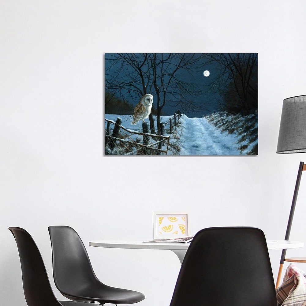 iCanvas "Hunter's Moon - Barn Owl" by Jeremy Paul Canvas Print
