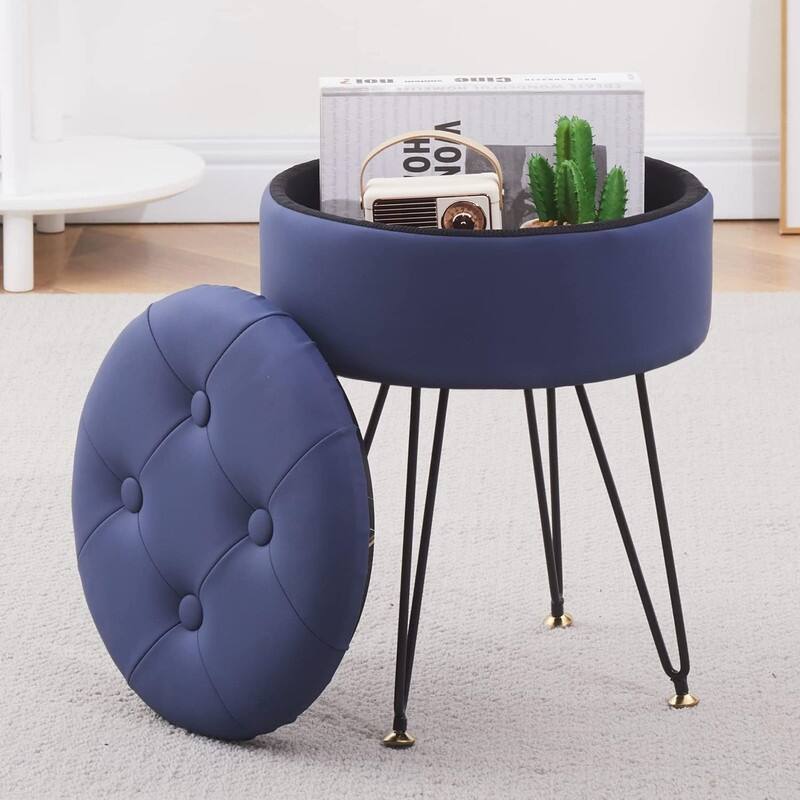 Storage Round Ottoman Multifunctional