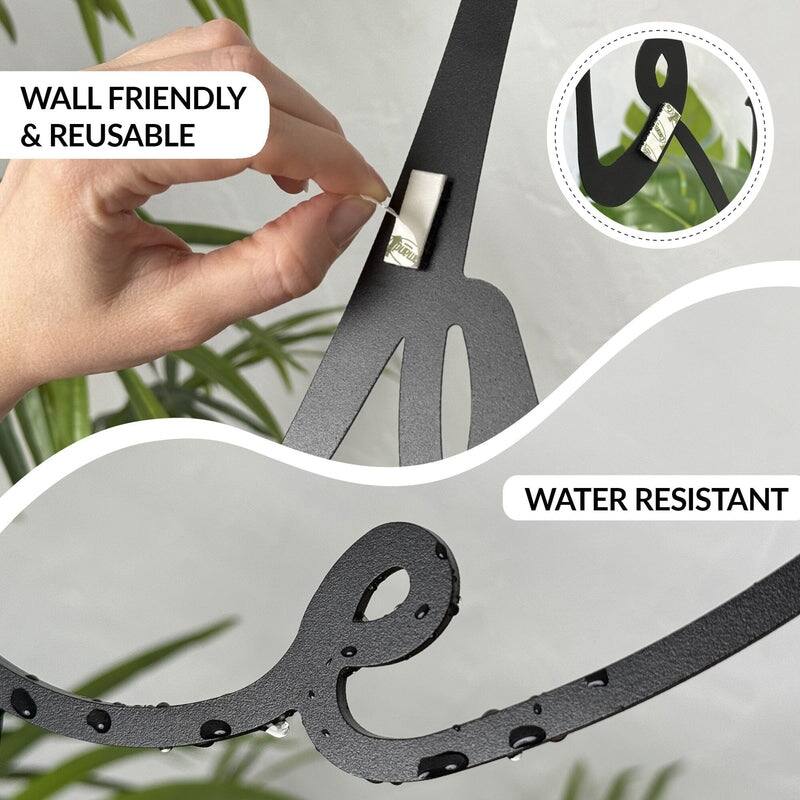 Always Kiss Me Goodnight Metal Wall Art - Romantic Bedroom Decor