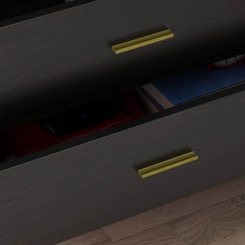 6 Drawer Larget Chest&Dresser With Golden Metal Handles