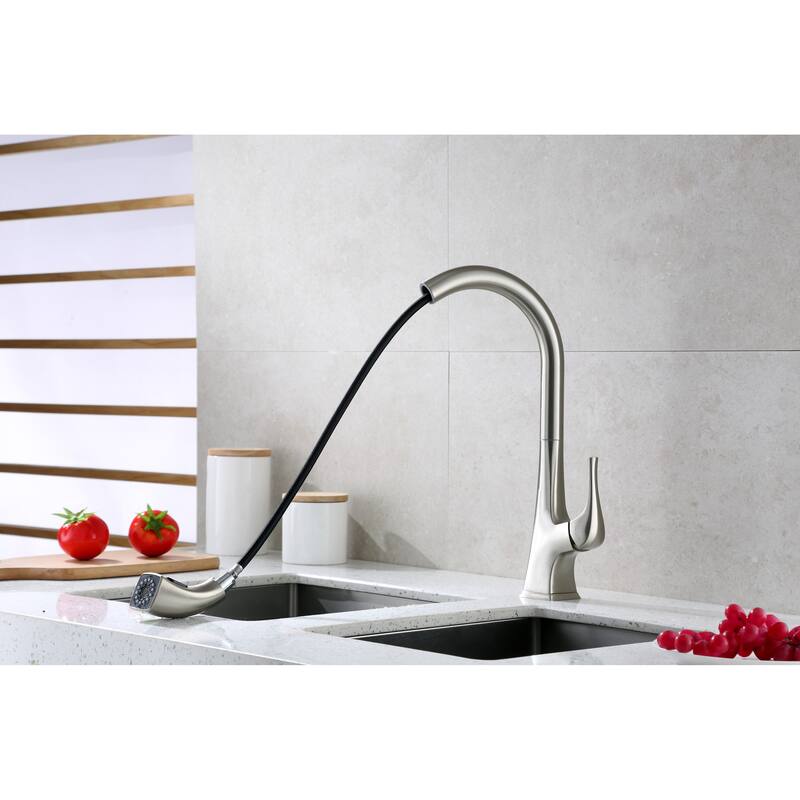 Ultra Faucets Quest Collection Single-Handle Kitchen Faucet With Pull-Down Spray