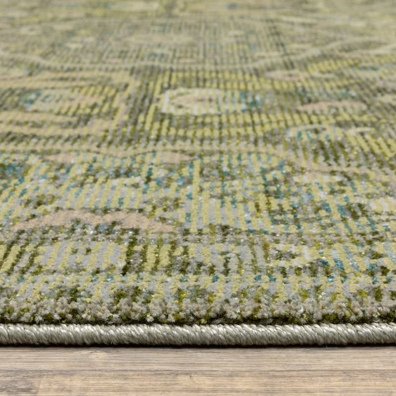 Style Haven Adalynn Vintage Medallions Green/Gold Area Rug