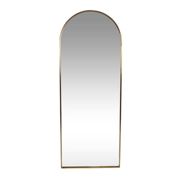 slide 3 of 8, Chardean Contemporary Full Length Leaner Mirror by Christopher Knight Home 27.75" W x 2.00" D x 72.00" H - Mirror + Brushed Brass