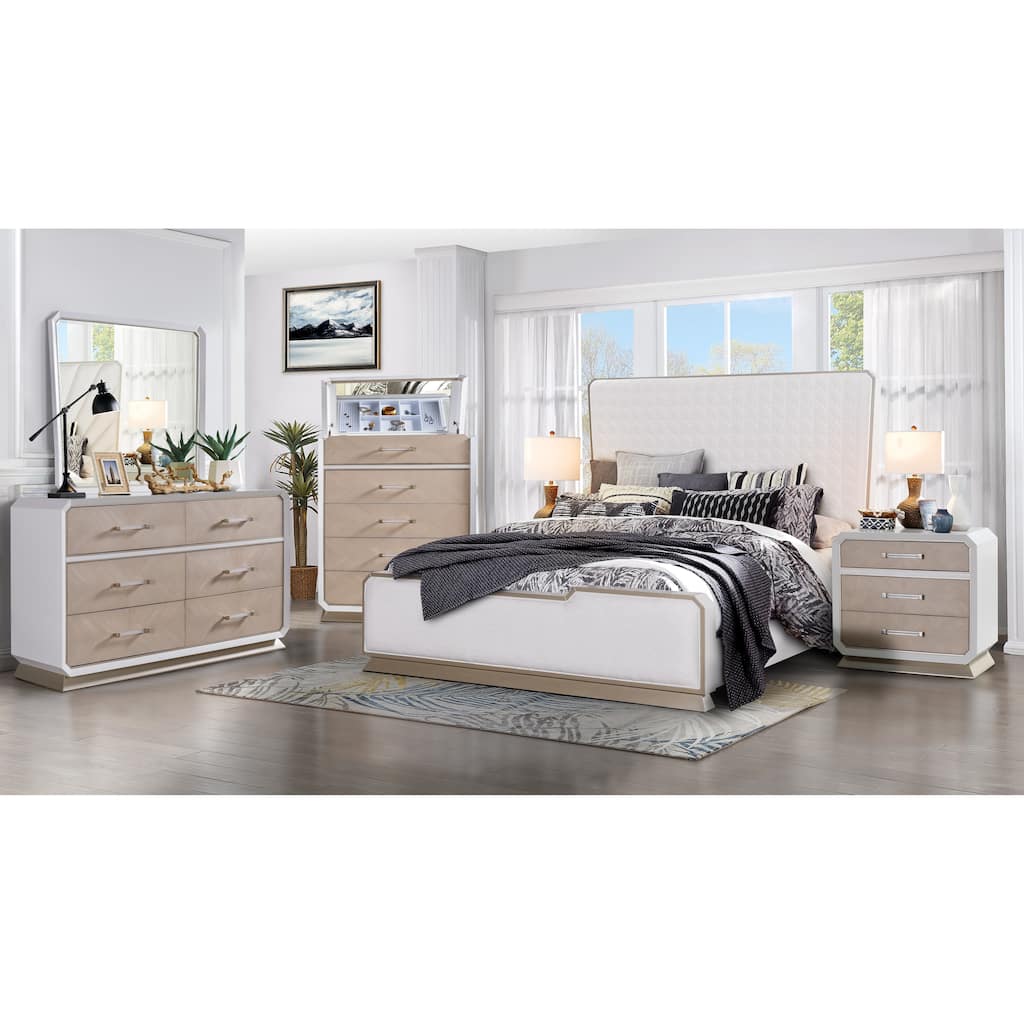 Dior White/Champagne Bedroom Set