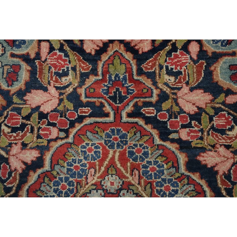 Hand Knotted Oriental 100% Wool Carpet Traditional Floral Oranges & Rust Mahal Area Rug - 6' 6'' X 4' 5''