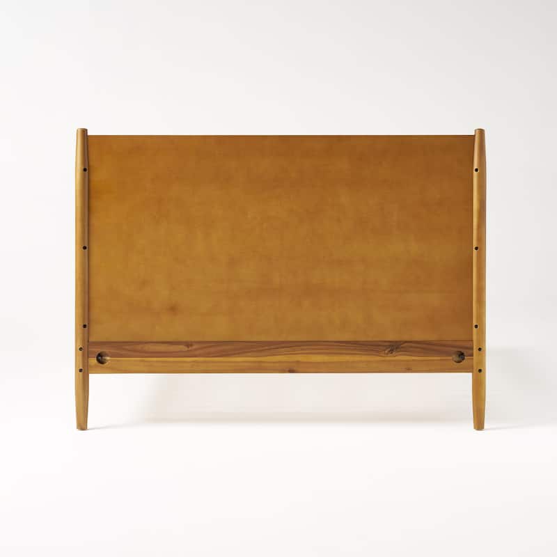 Christopher Knight Home - Rosita Mid-Century Solid Wood Platform Bed with Sleek Splayed Legs