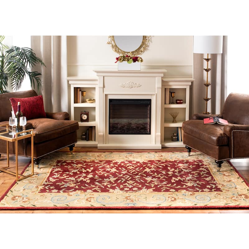 SAFAVIEH Handmade Bergama Tiny Oriental Hand-spun Wool Rug