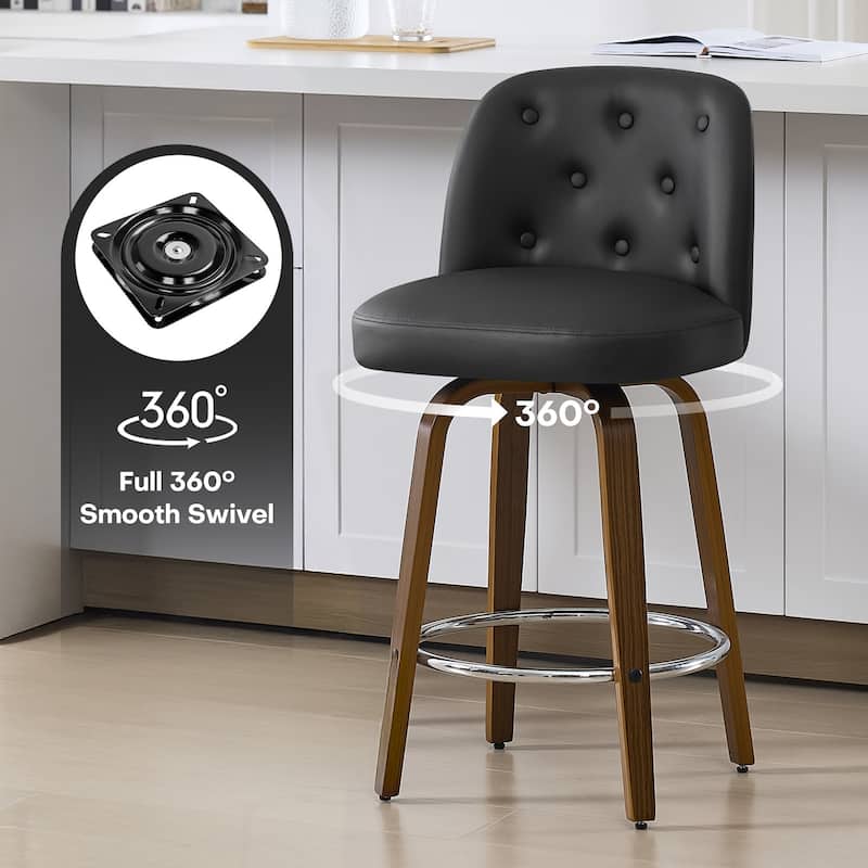 26"/29" Swivel Bar Stools/ Counter Stool with Bentwood Legs