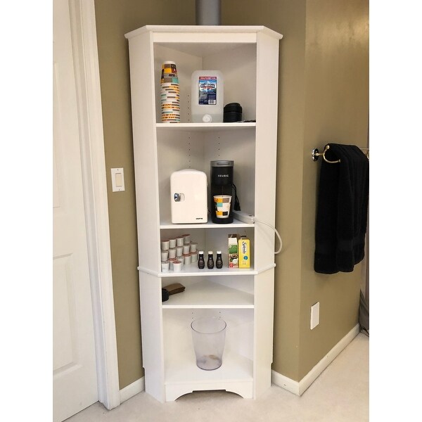 Prepac Elite Winslow White Tall 1 Door Corner Storage Cabinet Prepac Elite Winslow White Tall 1 Door Corner Storage Cabinet Free Shipping Today 12833707