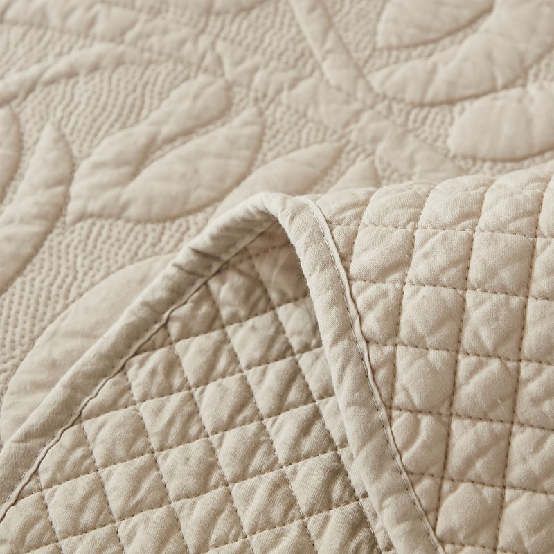 MarCielo 3 Piece Cotton Oversized Bedspread Quilt Set Tmonica