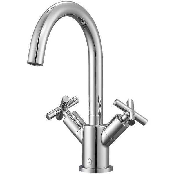 Ancona Ava Series Single Hole Cross Handle Bathroom Faucet In Chrome Finish Overstock 31837713
