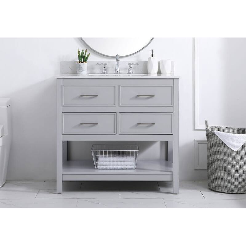 Elegant Lighting VF19036-BS Sinclaire 36" Free Standing Single Basin