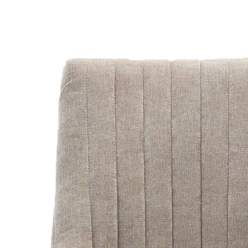 Classic Elegant Set of 2 Rayon Cloth Flocking Linen Fabric Upholstered Dining Chairs