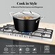 preview thumbnail 4 of 5, Gotham Steel 5-Quart Hammered Stock Pot with Lid Nonstick Cookware, Black