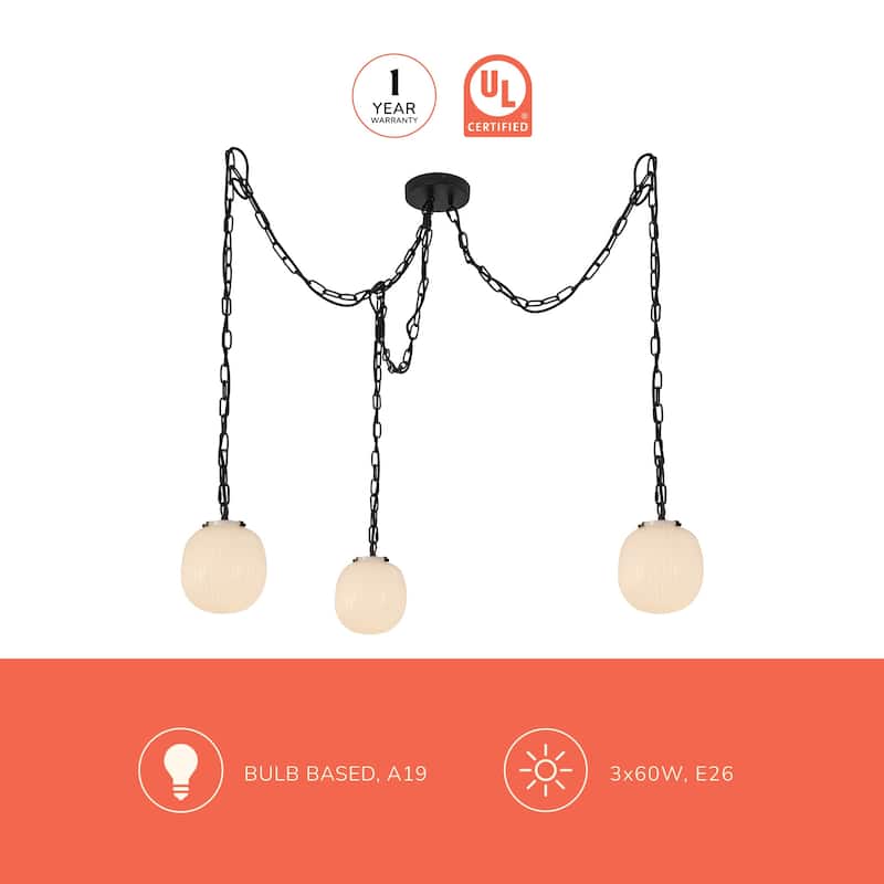 Alora Lighting MP579707 Cherise 3 Light 7" Wide Multi Light Pendant