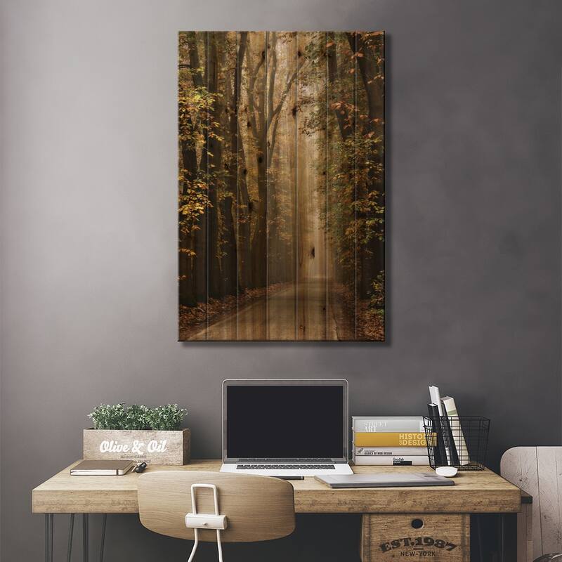 Folia Print On Wood by Lars van de Goor - Multi-Color