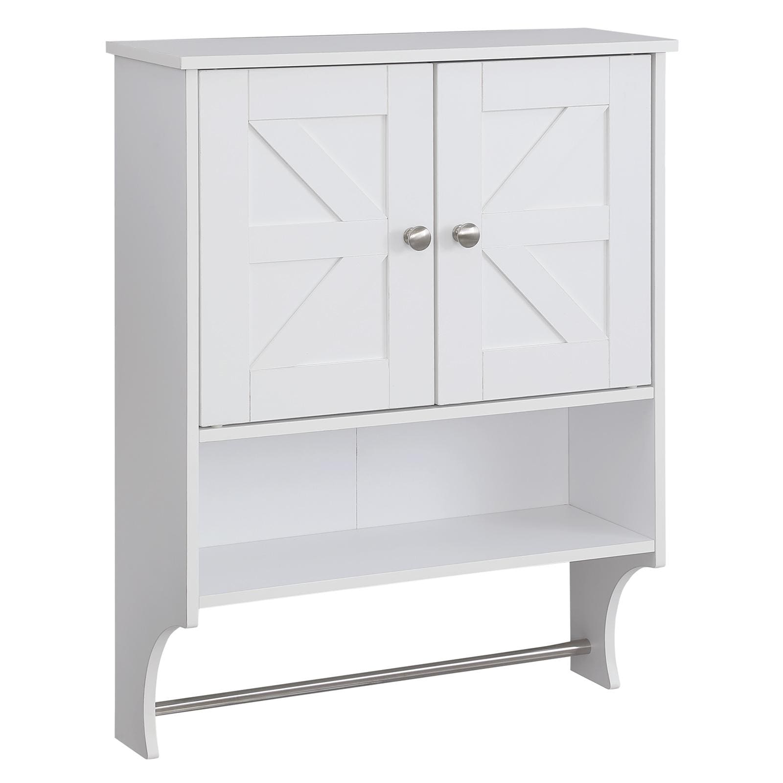 Over The Toilet Storage Cabinet, Farmhouse Medicine Cabinet with 2 Door and Adjustable Shelves, for Bathroom, Living Room
